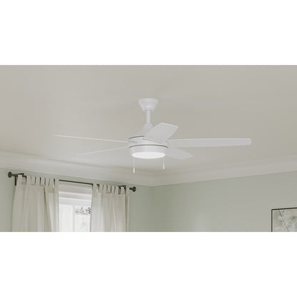 Progress Lighting Nolyn V 52" LED 1Lt Ceiling Fan, White/White