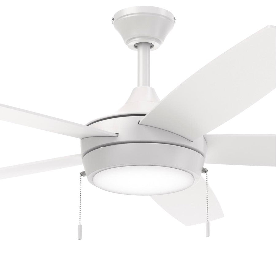Progress Lighting Nolyn V 52" LED 1Lt Ceiling Fan, White/White