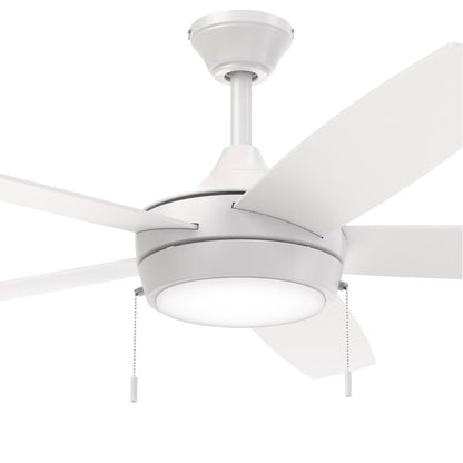 Progress Lighting Nolyn V 52" LED 1Lt Ceiling Fan, White/White