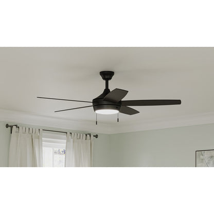 Progress Lighting Nolyn V 52" LED 1Lt Ceiling Fan, Black/Black
