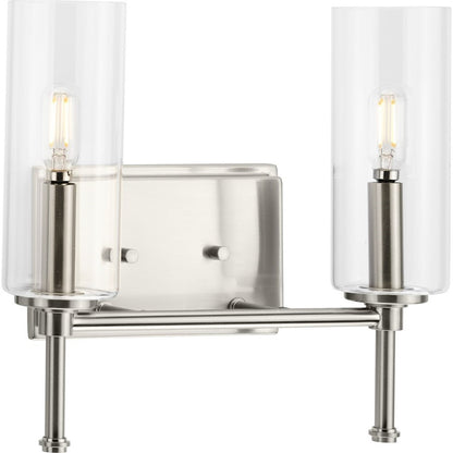 2 Light New Traditional Clear Bathroom Vanity Light