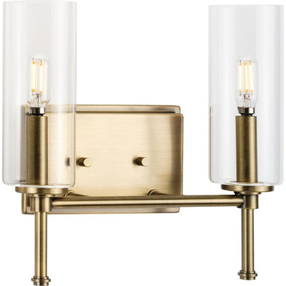 2 Light New Traditional Clear Bathroom Vanity Light