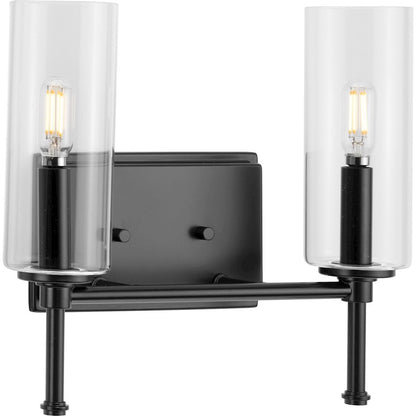 2 Light New Traditional Clear Bathroom Vanity Light