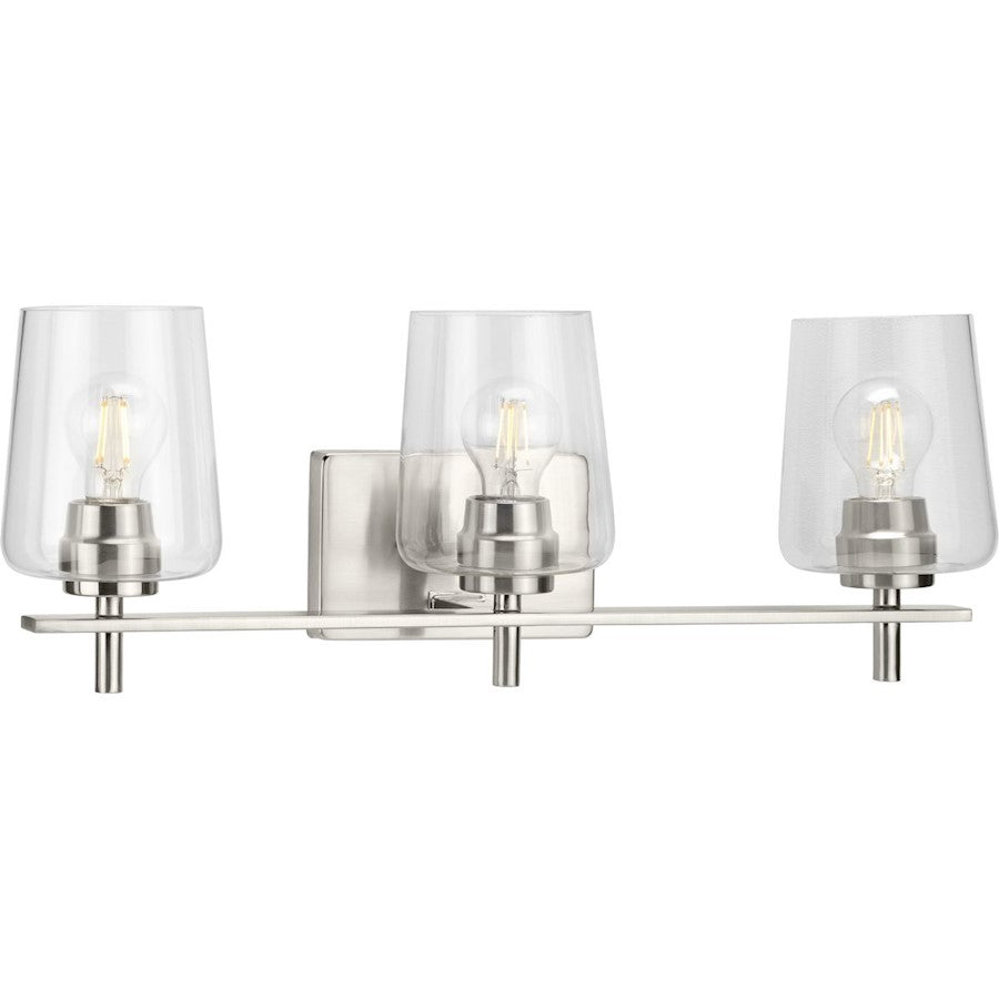 3 Light, Clear New Traditional Bathroom Vanity Light