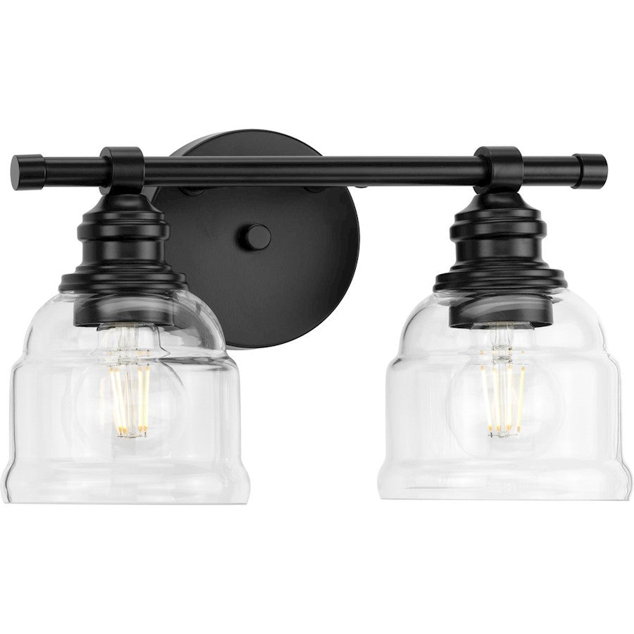 2 Light Farmhouse Clear Bathroom Vanity Light