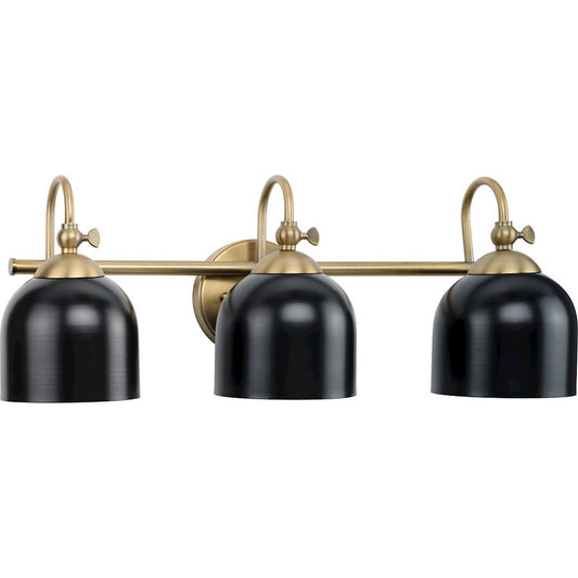 3 Light Farmhouse Metal Bathroom Vanity Light
