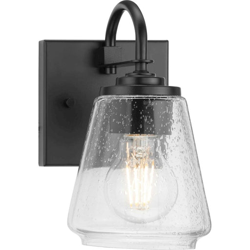 Progress Lighting Martenne 4.62"W Bath Light, Black/Clear Seeded - P300472-31M