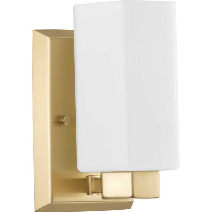 Progress Lighting Estrada 4.5"W Bath Light, Gold/Opal - P300476-191