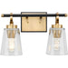 Progress Lighting Cassell 14.5"W Bath Vanity Light, Brass/Clear - P300481-163