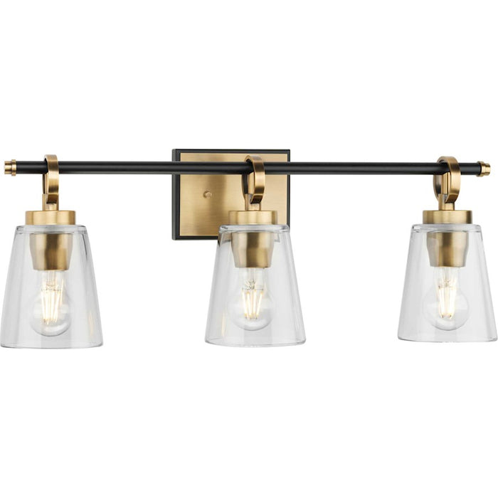 Progress Lighting Cassell 24"W Bath Vanity Light, Brass/Clear - P300482-163