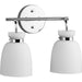 Progress Lighting Lexie 14"W Bath Vanity Light, Chrome/Etched Opal - P300485-015