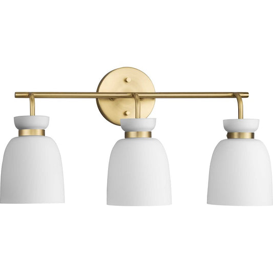 Progress Lighting Lexie 22"W Bath Vanity Light, Gold/Etched Opal - P300486-191