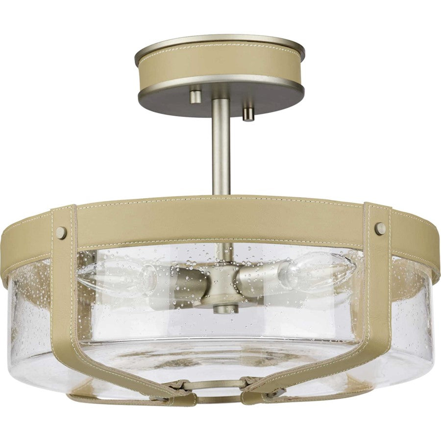 Progress Point Dume Rockdance 4Lt Semi Flush, Clear Seeded/Beige - P350143-081