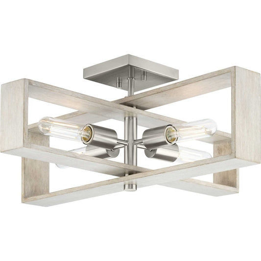 Progress Lighting Boundary 24" Flush Mount, Brushed Nickel - P350269-009