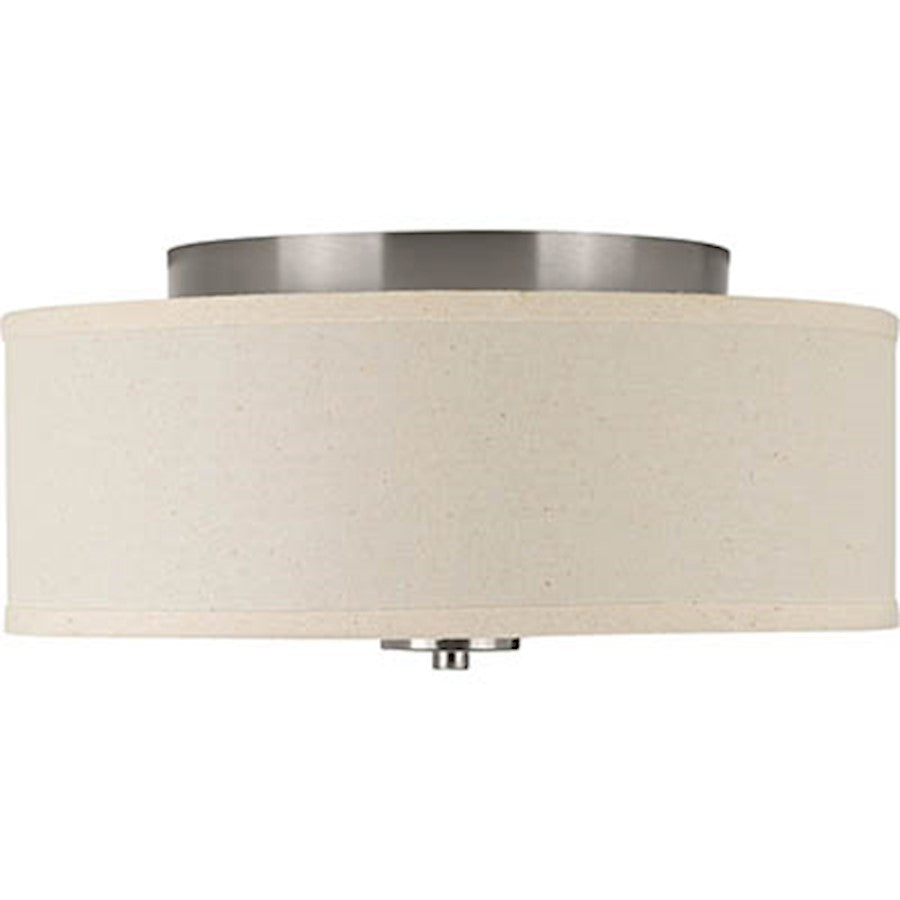 Progress Lighting Inspire 1 Light 13" LED Flush Mount, Nickel