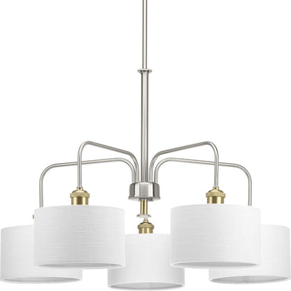 Cordin Chandelier, Brushed Nickel