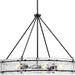 Progress Lighting Rivera Chandelier, Black/Clear Textured - P400355-31M