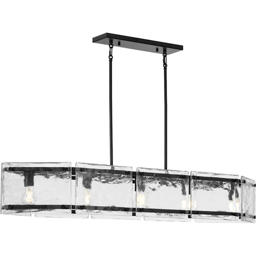 Progress Rivera 51.25"L Island/Linear Light, Black/Clear Textured - P400356-31M