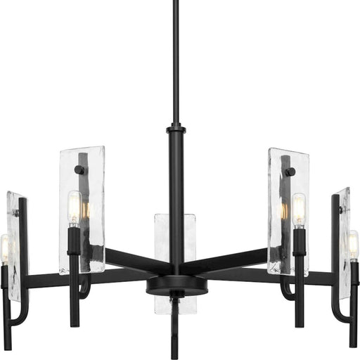 Progress Lighting Rivera 30" Chandelier, Black/Clear Textured - P400363-31M