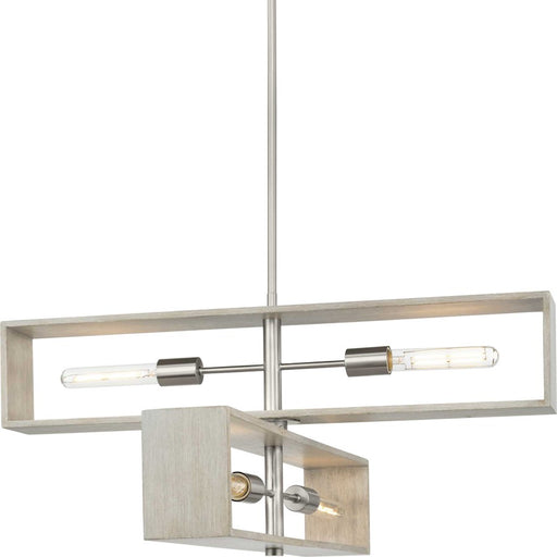 Progress Lighting Boundary 30" Chandelier, Brushed Nickel - P400370-009