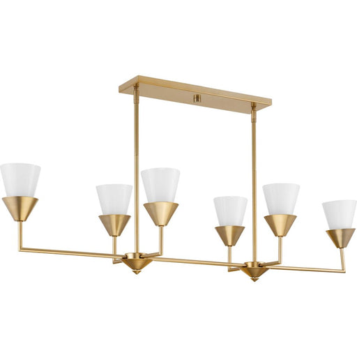 Progress Pinellas 50"L Island/Linear Light, Gold/Gloss Opal - P400374-205