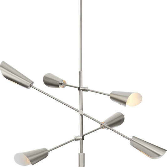 Progress Cornett 44" Chandelier, Nickel/Nickel, Painted White - P400380-009