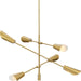 Progress Cornett 44" Chandelier, Gold/Gold, Painted White Inside - P400380-191