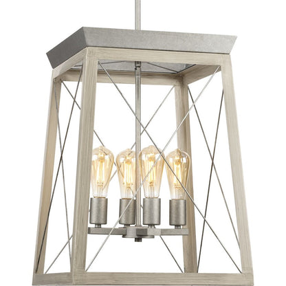 4 Light Farmhouse Chandelier Foyer