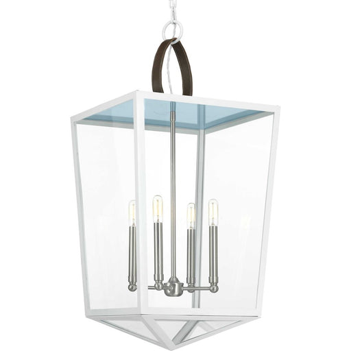 Progress Point Dume Shearwater 4Lt Pendant, White/Blue/Brown/Clear - P500196-030