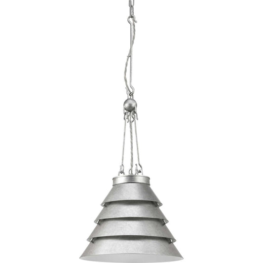 Progress Point Dume Surfrider 1Lt Pendant, Galvanized/White - P500199-141