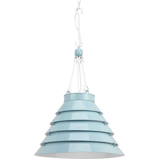 Progress Point Dume Surfrider 3Lt Pendant, Maliblue/White Interior - P500200-162