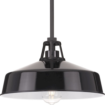 Progress Lighting Cedar Springs 1-Lt Bk Outdoor Hanging Light