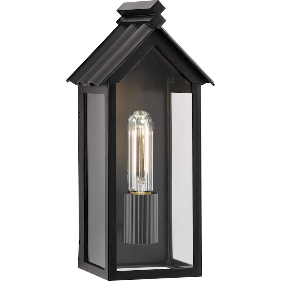 Progress Point Dume Dunemere 1Lt Medium Wall Lantern, Black/Clear - P560303-31M