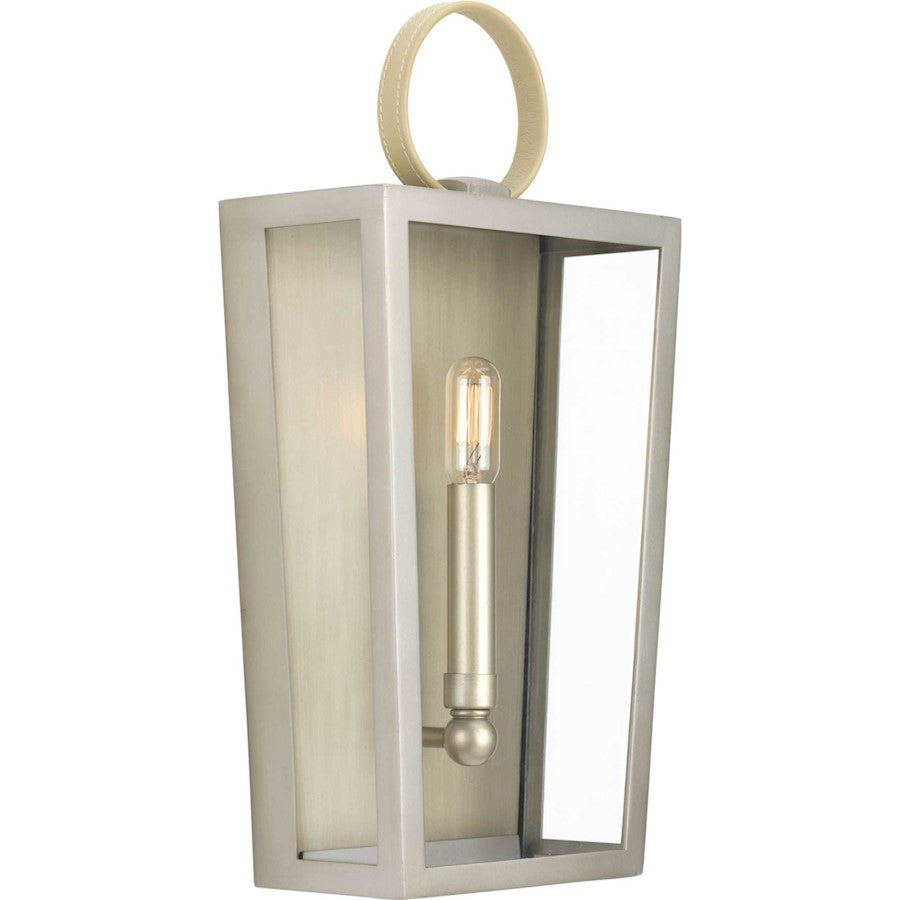 Progress Point Dume Shearwater 1Lt Wall Sconce, Nickel/Beige/Clear - P710066-081