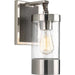 Progress Point Dume Lookout 1Lt Wall Sconce, Nickel/Seed/Brown - P710069-009