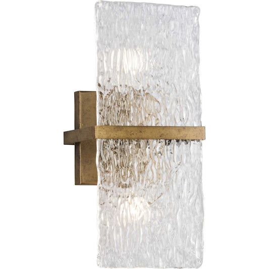 Progress Lighting Chevall 7"W Wall Sconce Light, Gold/Pressed - P710125-204