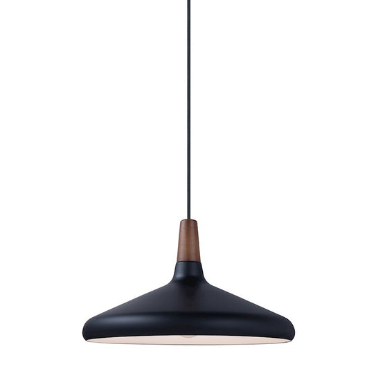 Maxim Lighting Nordic 1-Light Large Pendant, Walnut/Black - 11354WNBK