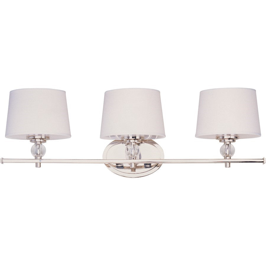 Maxim Lighting Rondo 3-Light Bath Vanity, Polished Nickel - 12763WTPN