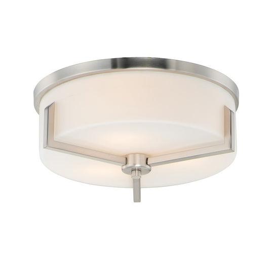 Maxim Lighting Dart 3-Light Flush Mount, Satin Nickel - 21280SWSN