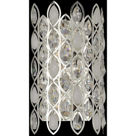 OPEN BOX: Allegri Prive 4-Lt Wall Bracket, Silver/Crystal - 028720-014-FR001