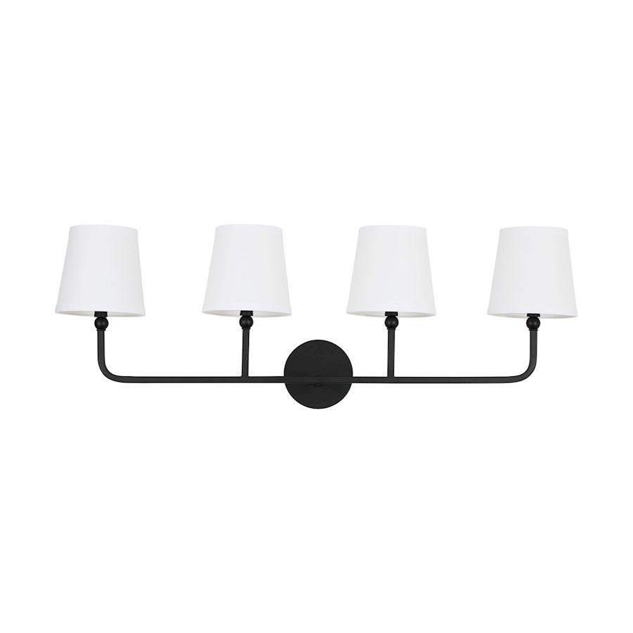 OPEN BOX ITEM: Capital Lighting Dawson 4-Light Vanity, Black - CL119341MB-674