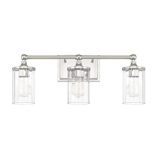 OPEN BOX: Capital Lighting Camden 3 Light Vanity, Polished Nickel