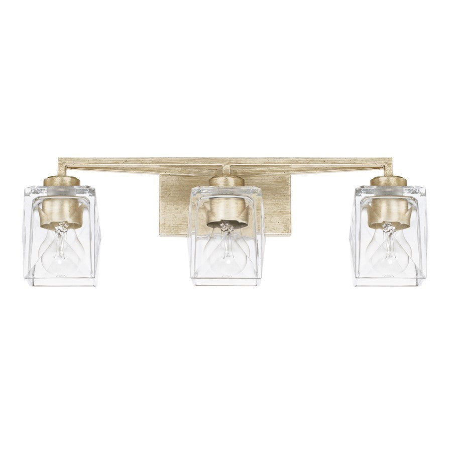 OPEN BOX:Capital Lighting Karina 3 Light Vanity, Winter Gold - 128131WG-459