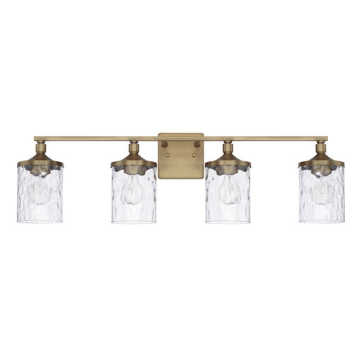 OPEN BOX ITEM: HomePlace by Capital Lighting Colton 4 Light Vanity, Aged Brass