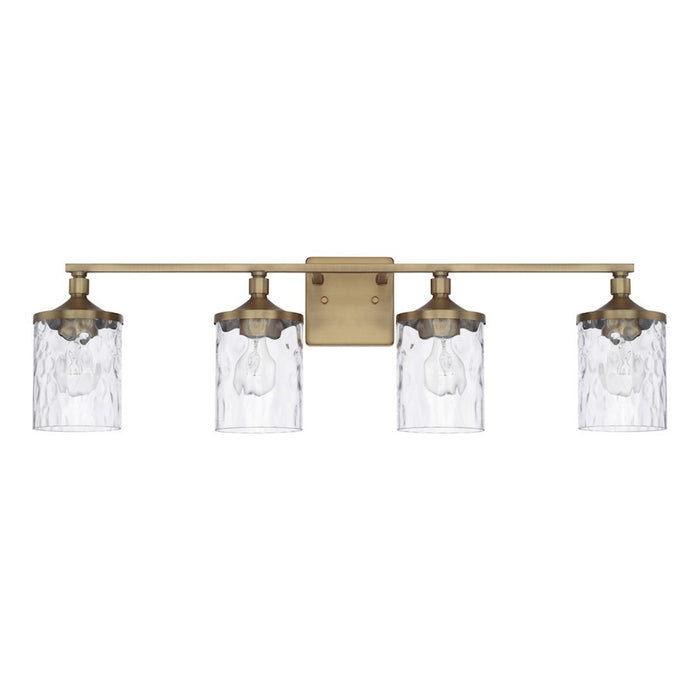 OPEN BOX ITEM: HomePlace by Capital Lighting Colton 4 Light Vanity, Aged Brass