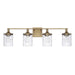 OPEN BOX ITEM: HomePlace by Capital Lighting Colton 4 Light Vanity, Aged Brass