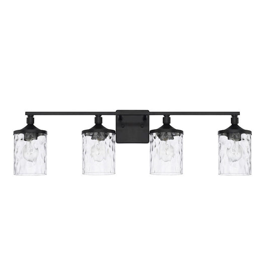 OPEN BOX: HomePlace by Capital Colton 4 Light Vanity, Black - 128841MB-451
