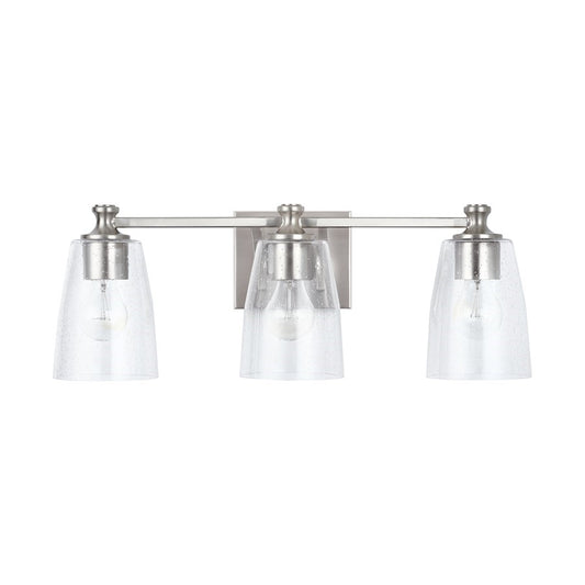 OPEN BOX: Capital Lighting Myles 3-Light Vanity, Brushed Nickel/- CL140931BN-506