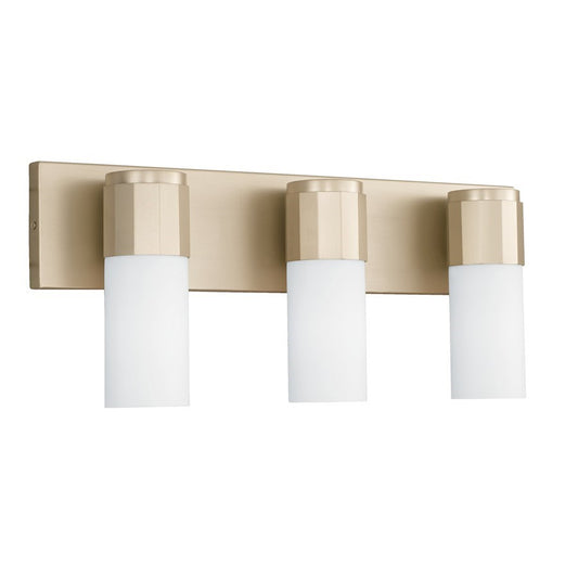 OPEN BOX ITEM: Capital Lighting Sutton 3 Light Vanity, Gold/White - CL146231SF