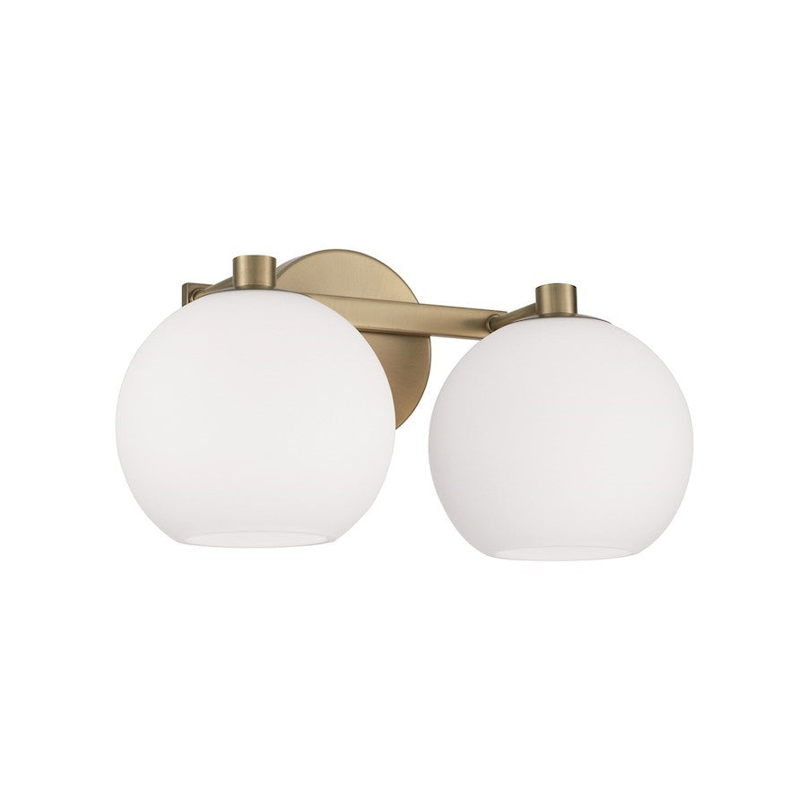 OPEN BOX: Capital Lighting Ansley 2Lt Vanity, Brass/Soft White - CL152121AD-548